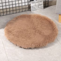 Dog Pad Kennel Pad Size Medium Dog Winter Warm Pet Blanket (Option: Light coffee-100cm)