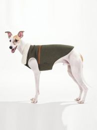 Pet Dog Cat Autumn And Winter Clothes Brown Suede Jacket (Option: Green-3XL)