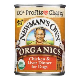 Newman's Own Organics Dog Food - Chicken and Liver - Case of 12 - 12.7 oz. (SKU: 1193903)